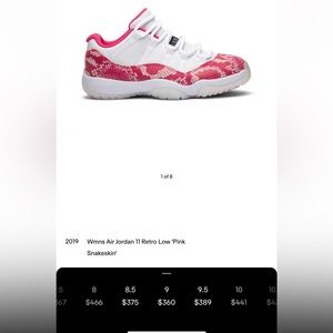 Jordan retro 11 snakeskin